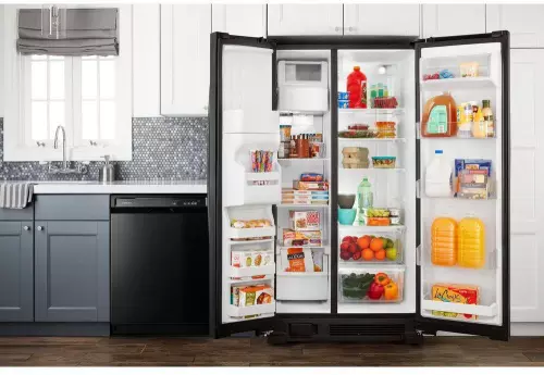 36-inch Side-by-Side Refrigerator with Dual Pad External Ice and Water Dispenser