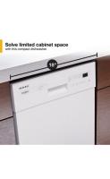 Small-Space Compact Dishwasher with Stainless Steel Tub.