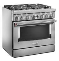 KitchenAid® 36'' Smart Commercial-Style Dual Fuel Range with 6 Burners
