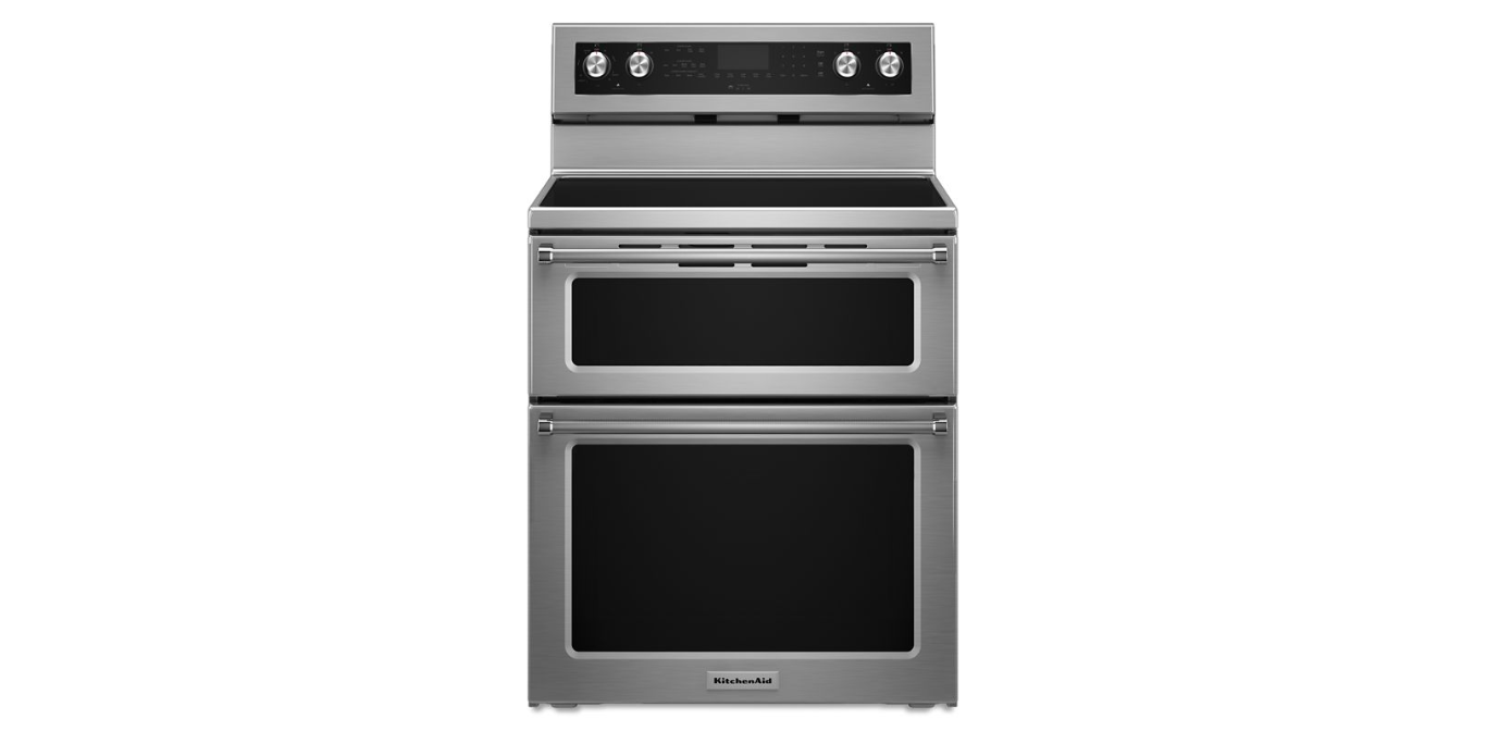 30-Inch 5 Burner Electric Double Oven Convection Range