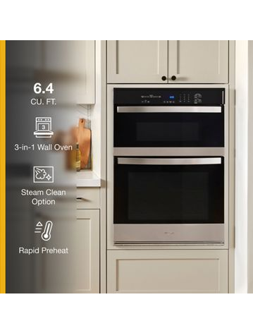 6.4 Total Cu. Ft. Combo Self-Cleaning Wall Oven