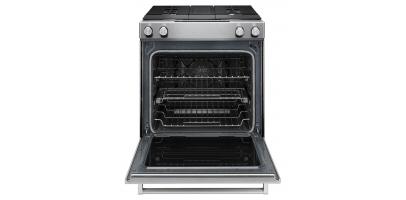 30-Inch 4-Burner Dual Fuel Downdraft Slide-In Range