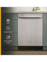 Quiet Dishwasher with Boost Cycle and Extended Soak Cycle