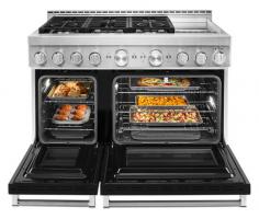  KitchenAid® 48'' Smart Commercial-Style Gas Range with Griddle