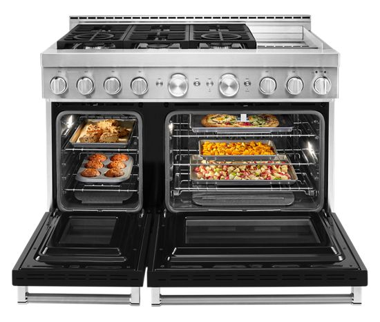  KitchenAid® 48'' Smart Commercial-Style Gas Range with Griddle