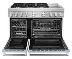 KitchenAid® 48'' Smart Commercial-Style Dual Fuel Range with Griddle