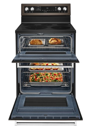 30-Inch 5 Burner Electric Double Oven Convection Range