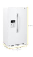 36-inch Wide Side-by-Side Refrigerator - 25 cu. ft