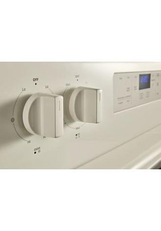 5.3 cu. ft. Whirlpool® electric range with Frozen Bake™ technology.