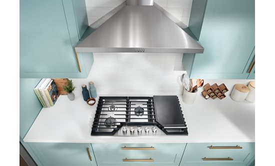 36-inch Gas Cooktop with 2-in-1 Hinged Grate to Griddle