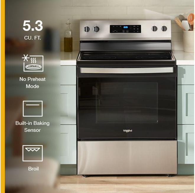 30-inch Electric Range with No Preheat Mode
