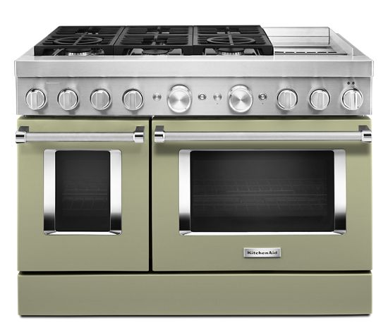 KitchenAid® 48'' Smart Commercial-Style Dual Fuel Range with Griddle