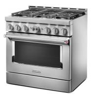 KitchenAid® 36'' Smart Commercial-Style Gas Range with 6 Burners