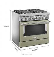 KitchenAid® 36'' Smart Commercial-Style Dual Fuel Range with 6 Burners
