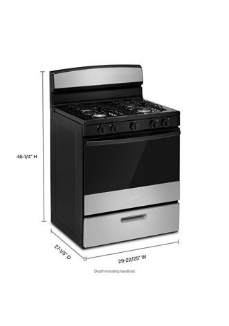 Amana® 30-inch Gas Range with Easy-Clean Glass Door