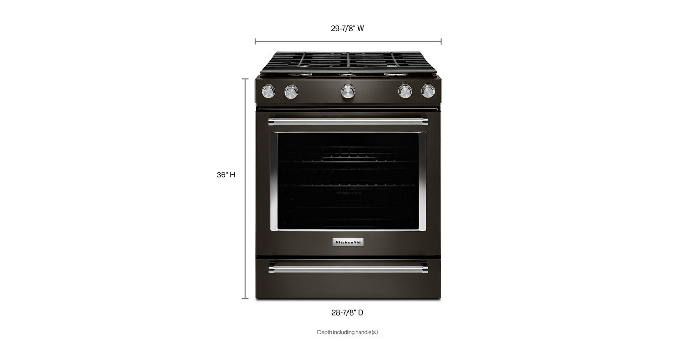 30-Inch 5-Burner Gas Slide-In Convection Range