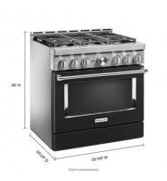 KitchenAid® 36'' Smart Commercial-Style Gas Range with 6 Burners