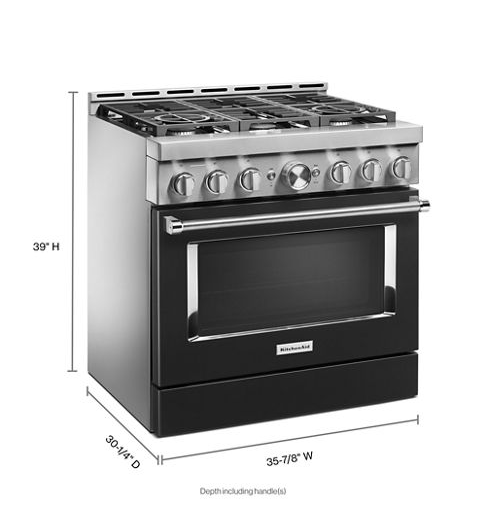 KitchenAid® 36'' Smart Commercial-Style Gas Range with 6 Burners