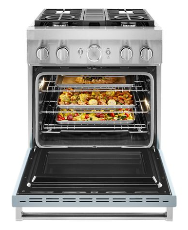 KitchenAid® 30'' Smart Commercial-Style Dual Fuel Range with 4 Burners