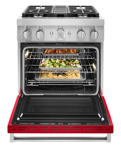 KitchenAid® 30'' Smart Commercial-Style Dual Fuel Range with 4 Burners