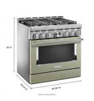 KitchenAid® 36'' Smart Commercial-Style Gas Range with 6 Burners