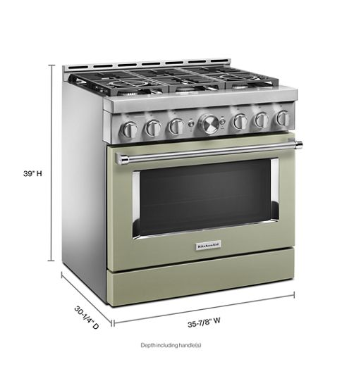 KitchenAid® 36'' Smart Commercial-Style Gas Range with 6 Burners