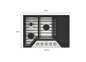 30-inch Gas Cooktop with 2-in-1 Hinged Grate to Griddle