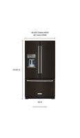 26.8 cu. ft. 36-Inch Width Standard Depth French Door Refrigerator with Exterior Ice and Water and PrintShield™ finish