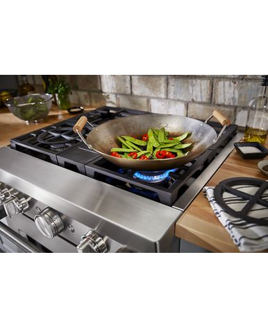 KitchenAid® 30'' Smart Commercial-Style Dual Fuel Range with 4 Burners