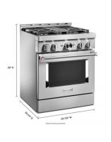 KitchenAid® 30'' Smart Commercial-Style Gas Range with 4 Burners