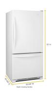 33-inches wide Bottom-Freezer Refrigerator with SpillGuard™ Glass Shelves - 22 cu. ft