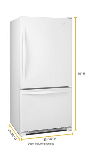 33-inches wide Bottom-Freezer Refrigerator with SpillGuard™ Glass Shelves - 22 cu. ft