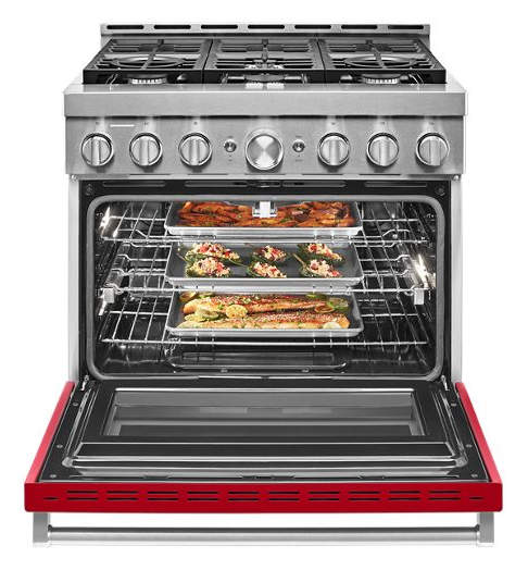 KitchenAid® 36'' Smart Commercial-Style Gas Range with 6 Burners