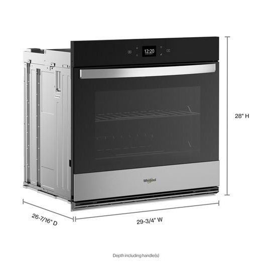 5.0 Cu. Ft. Single Wall Oven with Air Fry When Connected.