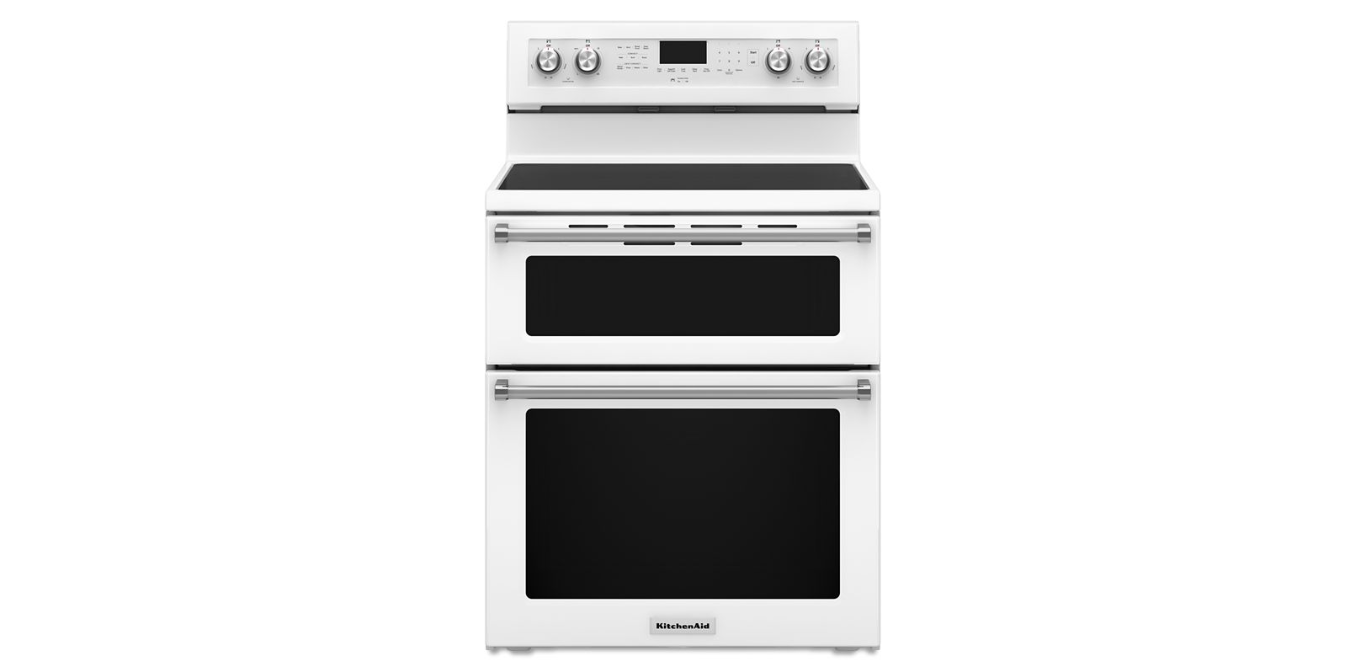 30-Inch 5 Burner Electric Double Oven Convection Range