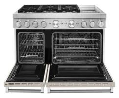 KitchenAid® 48'' Smart Commercial-Style Dual Fuel Range with Griddle