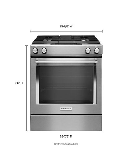 30-Inch 4-Burner Dual Fuel Downdraft Slide-In Range
