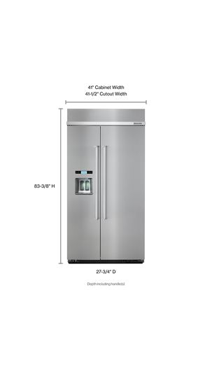 25.0 cu. ft 42-Inch Width Built-In Side by Side Refrigerator
