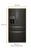 36-inch Wide 4-Door Refrigerator with Exterior Drawer - 26 cu. ft.