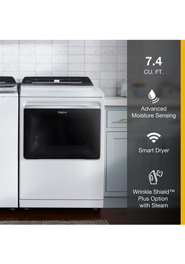 7.4 cu. ft. Top Load Electric Dryer with Advanced Moisture Sensing