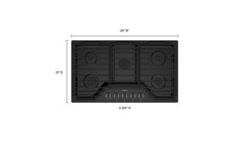 36-inch Gas Cooktop with EZ-2-Lift™ Hinged Cast-Iron Grates