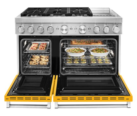 KitchenAid® 48'' Smart Commercial-Style Dual Fuel Range with Griddle