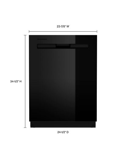 Top control dishwasher with Third Level Rack and Dual Power Filtration