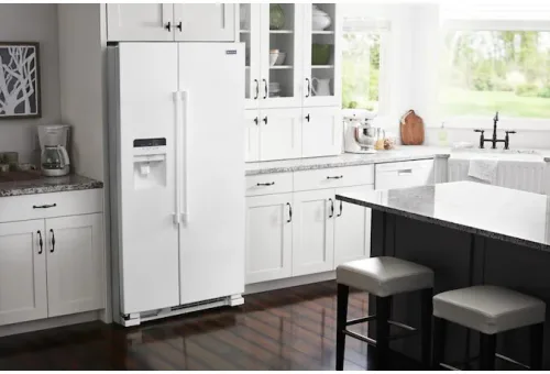 36-Inch Wide Side-by-Side Refrigerator with Exterior Ice and Water Dispenser - 25 Cu. Ft.
