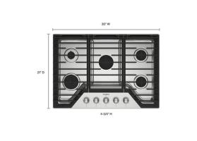 30-inch Gas Cooktop with Fifth Burner
