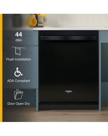 44 dBA ADA Compliant Dishwasher Flush with Cabinets with 3rd Rack