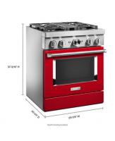 KitchenAid® 30'' Smart Commercial-Style Dual Fuel Range with 4 Burners