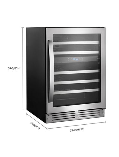 24-inch Wide Undercounter Wine Center with 46-Bottle Wine Storage