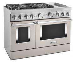 KitchenAid® 48'' Smart Commercial-Style Dual Fuel Range with Griddle