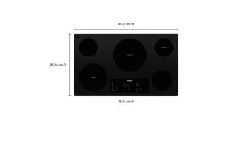 36-inch Electric Ceramic Glass Cooktop with Triple Radiant Element